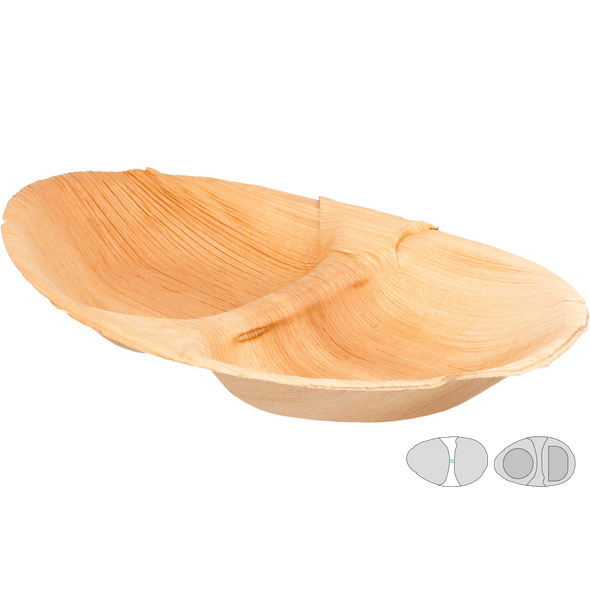 Oval Plates w/ 2 Areca Compartments